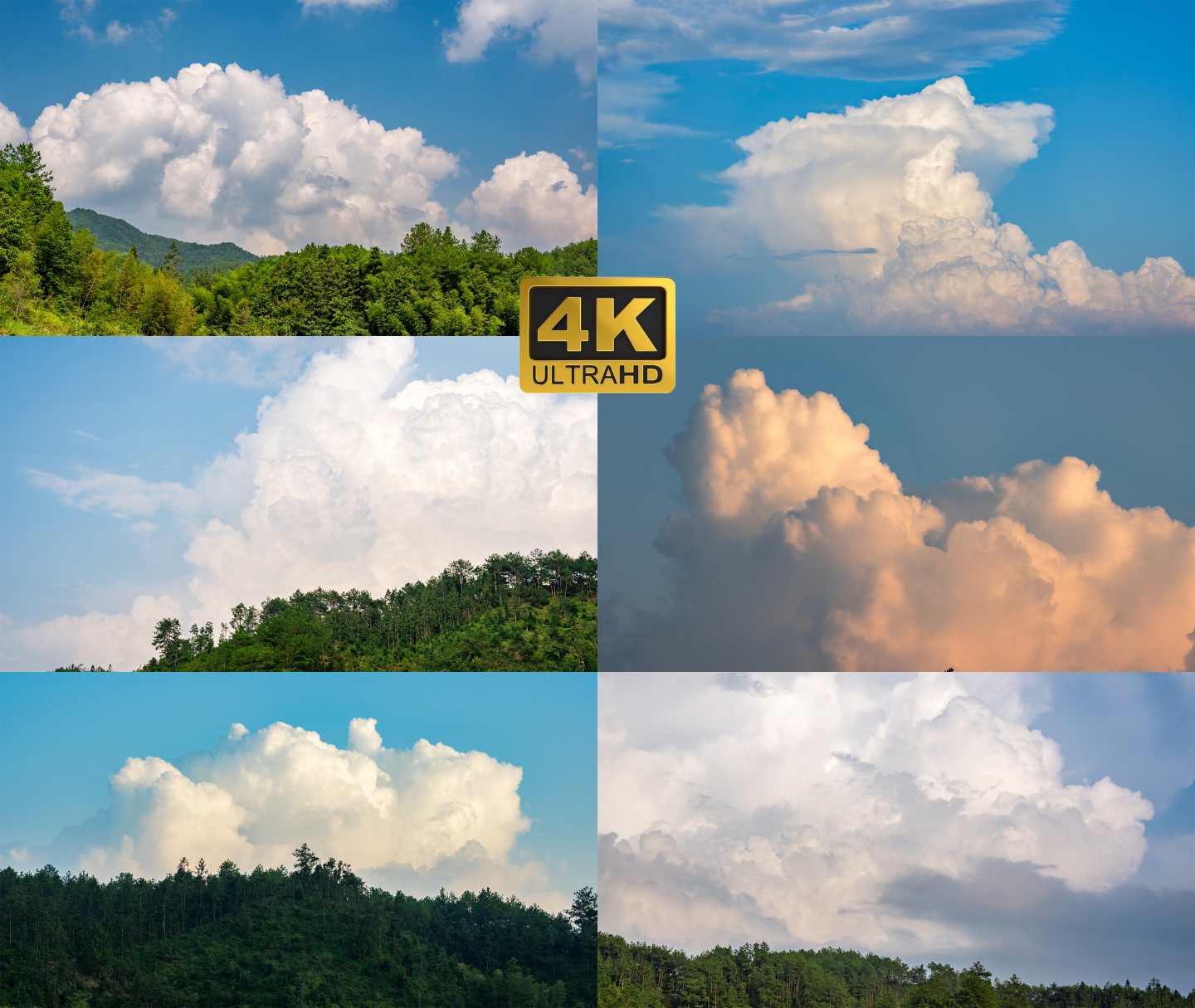 4K风云变幻天空云朵延时