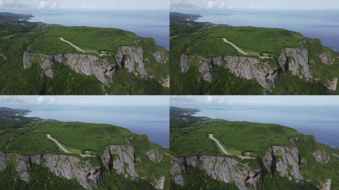 无人机拍摄的北马里亚纳群岛塞班岛自杀悬崖