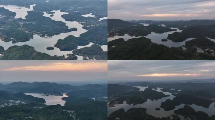 孝感市孝昌县观音湖风景区观音岩水库航拍