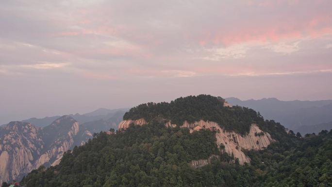 华山日落晚霞