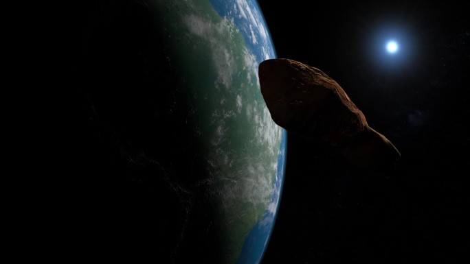 在地球附近绕轨道运行的小行星