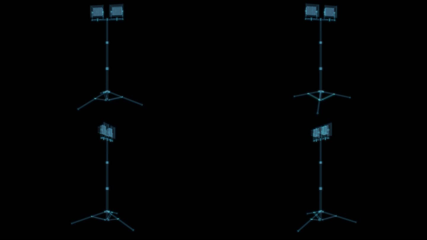 LED灯实验室器材 试验仪器科幻透明网格