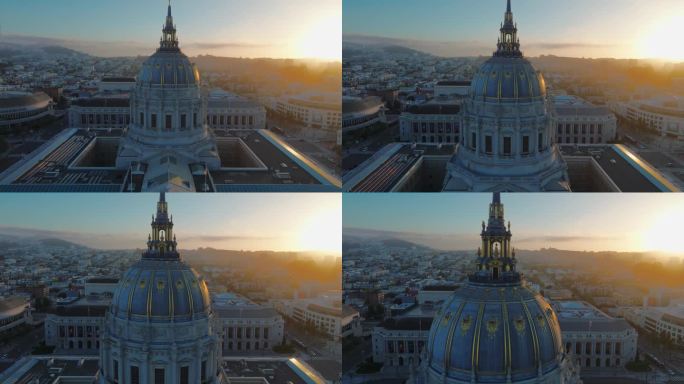 日落时的旧金山市政厅