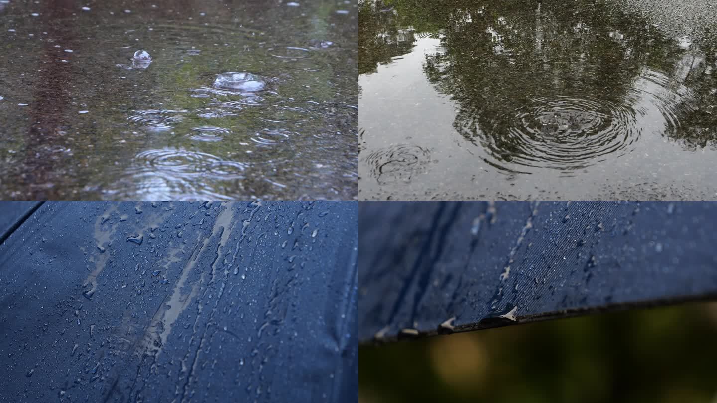 下雨天 雨伞 雨滴