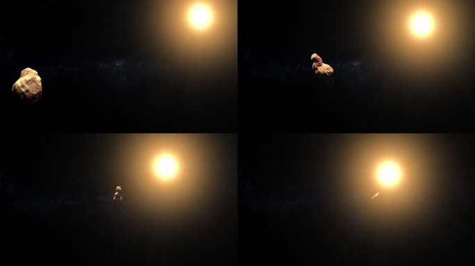 图塔提斯小行星绕太阳运行