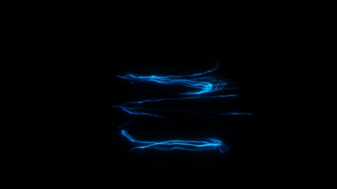 蓝色螺旋环绕粒子气流流动魔法