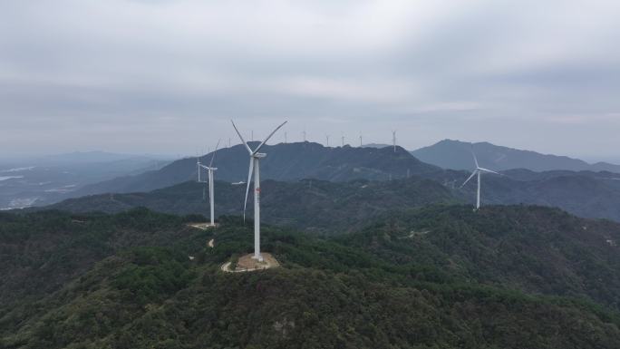 武汉黄陂黄牯石孝感横岩子大雾山群山风车