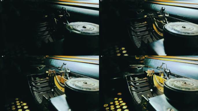 复古和复古的旧技术打字机视频