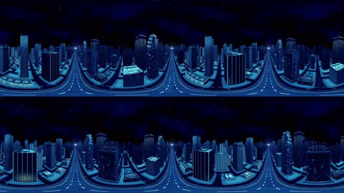 蓝色空间 城市夜景