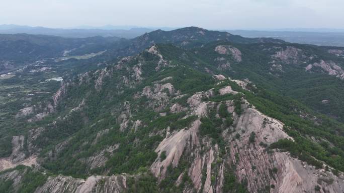 武汉黄陂木兰古门景区荒山寨群山航拍