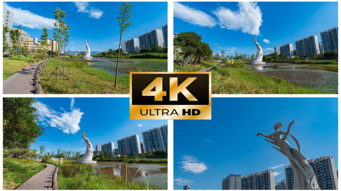 西昌地标嫦娥飞天大范围移动延时4K