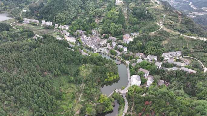 武汉黄陂清凉寨刘家山村航拍