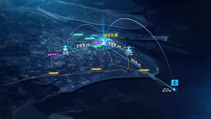 AE地图上海浦东金桥开发区机场港口高速路