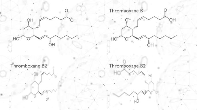 血栓素B2生物分子分子式。骨架分子结构