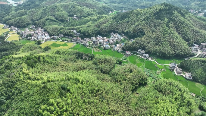 乡村航拍江西农村风光美丽乡村振兴绿色农村