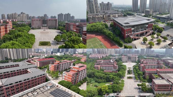 无锡天一高中航拍4k