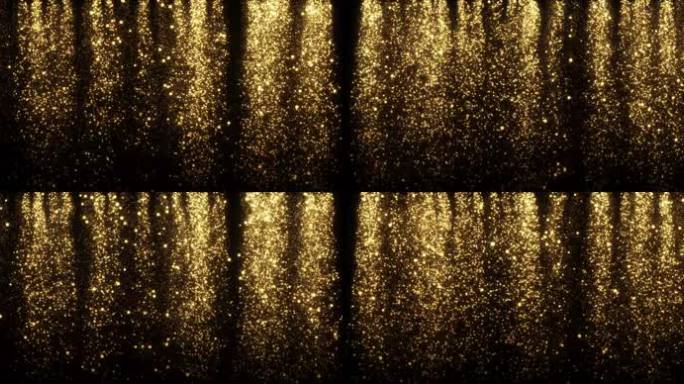 金色粒子瀑布ae模板工程文件
