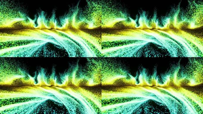 抽象绚丽生长粒子