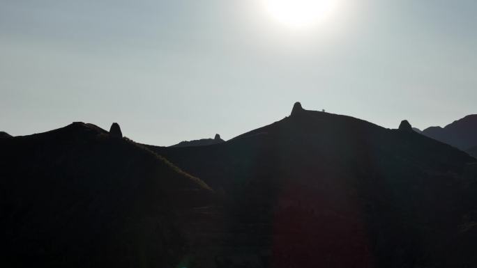【4K航拍】夕阳下的山西守口堡长城敌楼