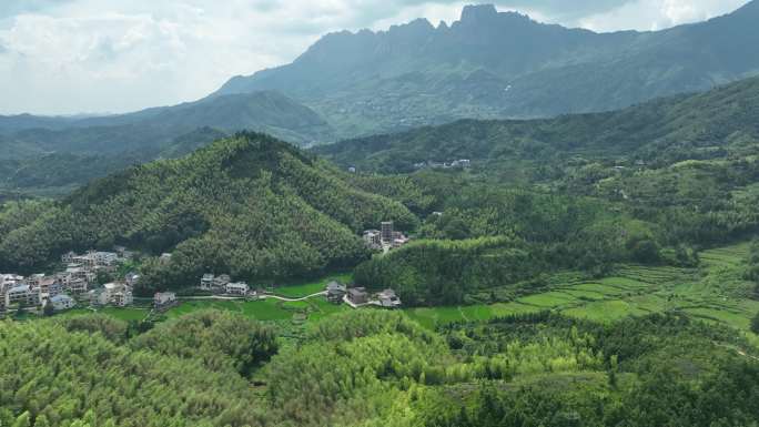 山峰群山脉风景江西省上饶市广信区灵山航拍