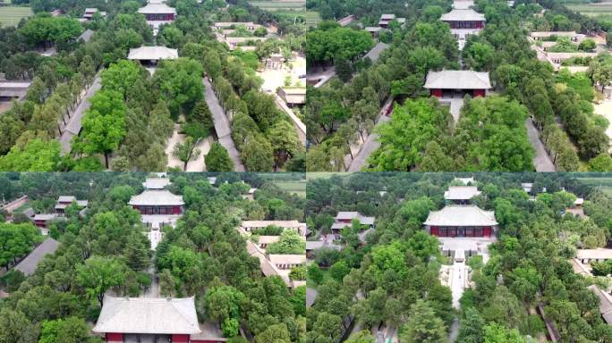 运城市永乐宫寺航拍图