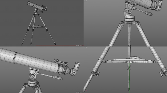 天文望远镜C4D模型