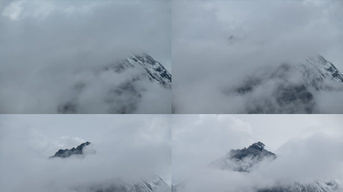8K山顶延时云雾环绕大气开场
