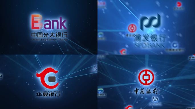 科技风银行logo各类标识展示