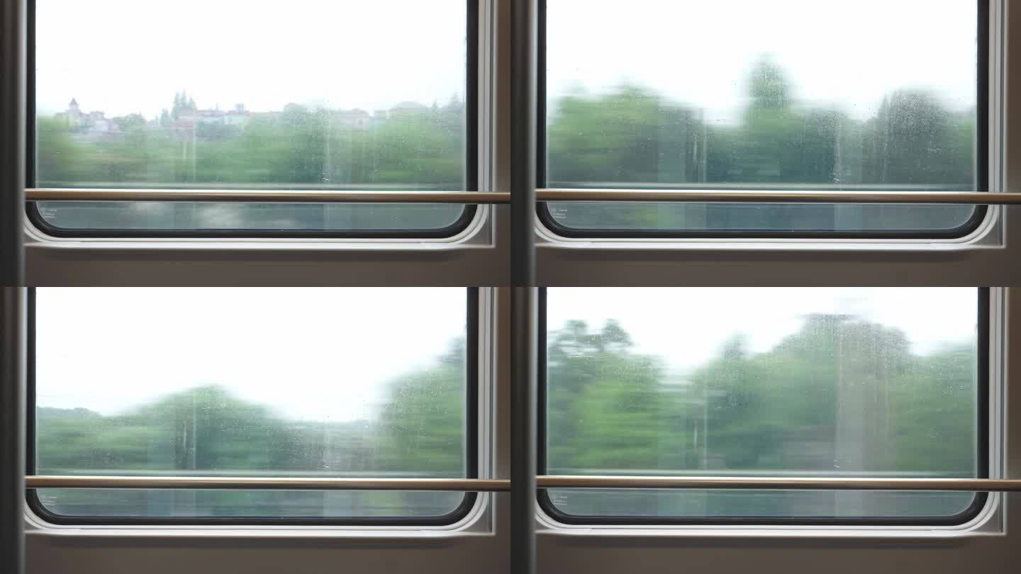 火车车窗外的风景