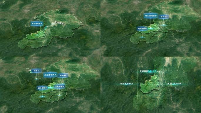 AE地图湖南永州蓝山县湘江源瑶族乡区位