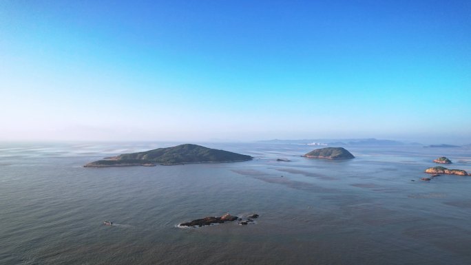 航拍福建宁德霞浦海岸滩涂日落养殖场