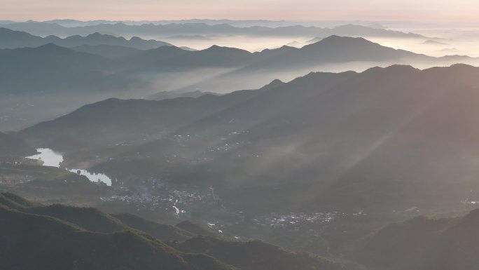 4K航拍泰山日出云海