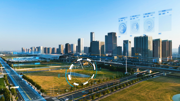 科技城市光线展示苏州相城高铁新城