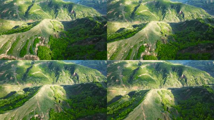 山沟 黄土高原的山沟 黄土变绿地