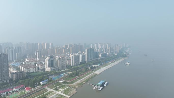 九江长江国家文化公园风光航拍长江九江风景