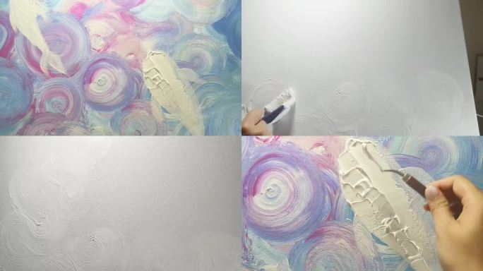 油画布蘸颜料油画水粉炳烯画材油画艺术笔触