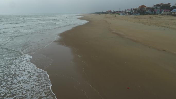 4K M1广东雷州中国第一长滩海岸线海浪