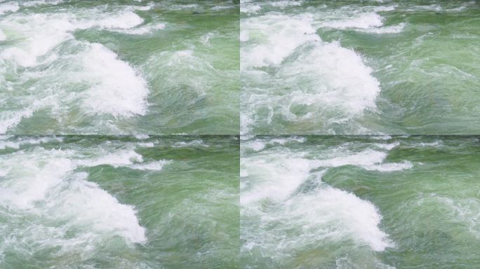 大河  水流 浪花 激流波浪 水流慢镜头