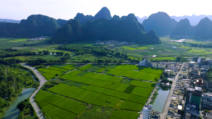 英德清远英西峰林田园风光