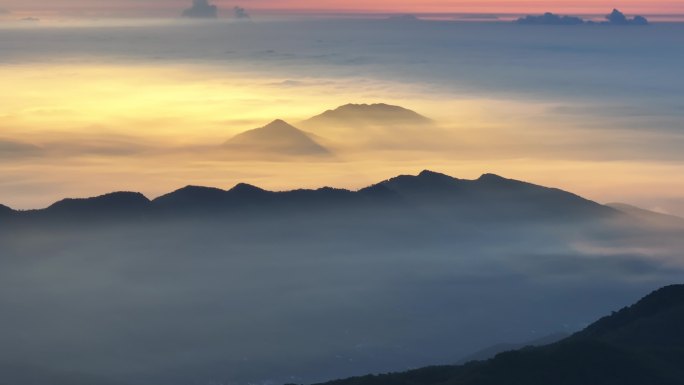 4K航拍泰山日出云海