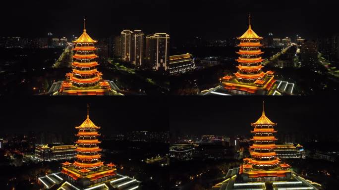 厦门集美航拍夜景