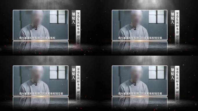 反腐嫌疑人警示教育采访视频框