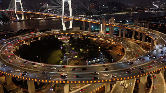 【4K】南浦大桥夜景延时航拍