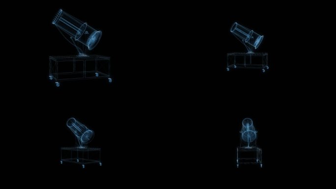 雾炮机透视全息通道素材