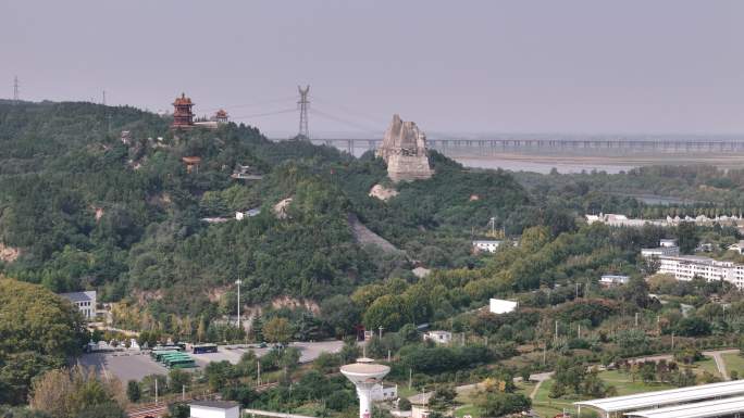 河南郑州惠济郑州黄河风景名胜区旅游区航拍