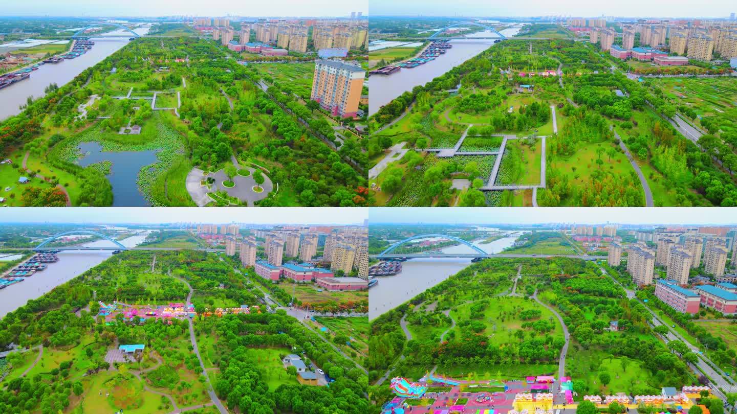 鲁汇镇大治河公园（上海闵行区）4K航拍