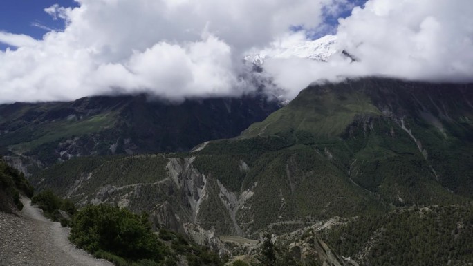 喜马拉雅山脉云层运动的时间变化
