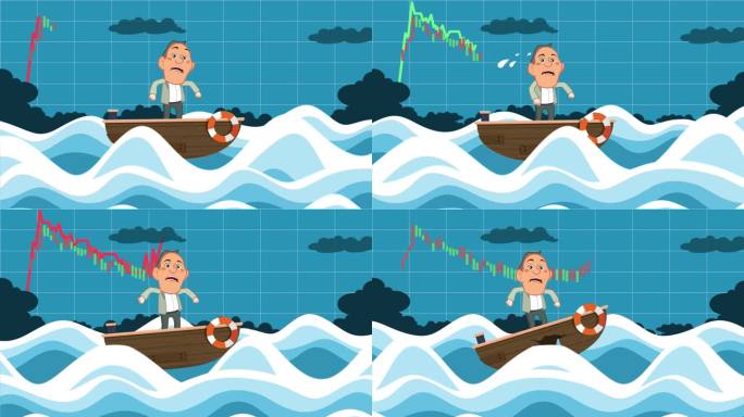 股票涨落小船