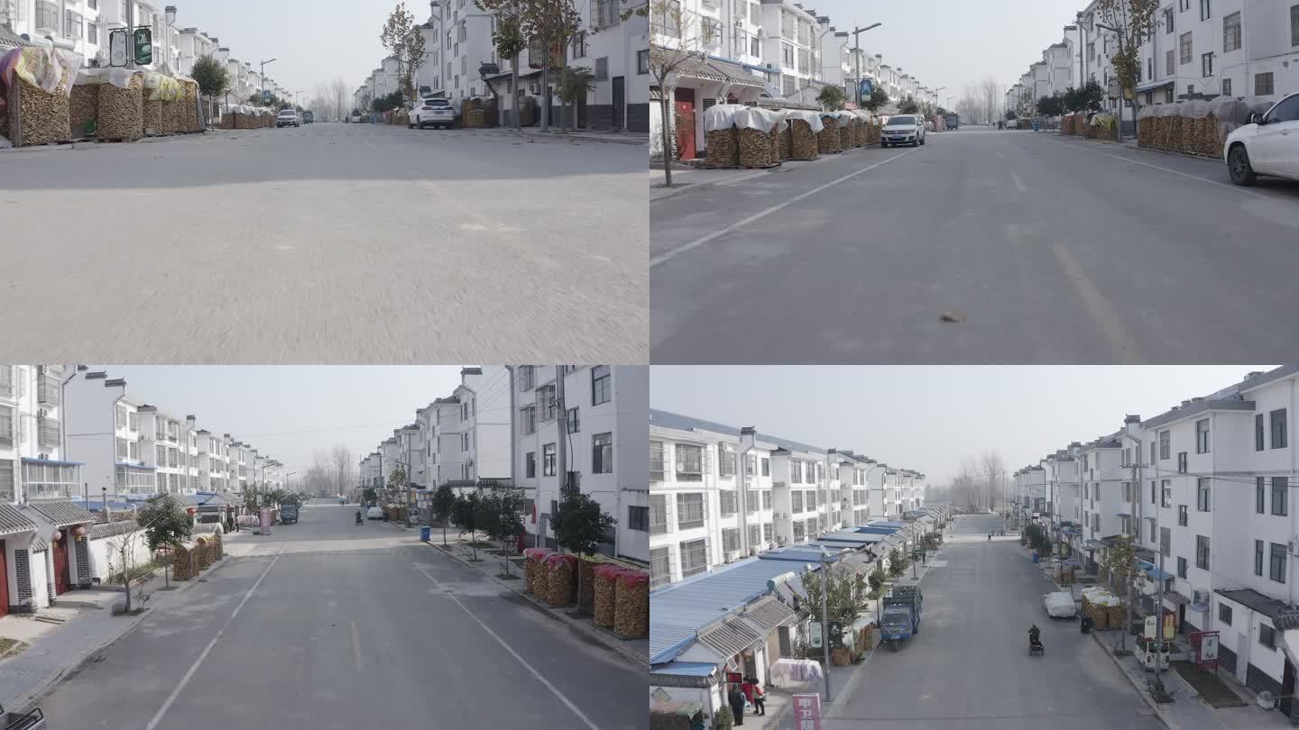 新农村街景冲击力航拍1080P无调色