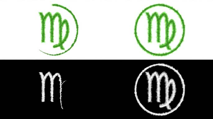 [M]墨水绘制的星座符号-处女座符号